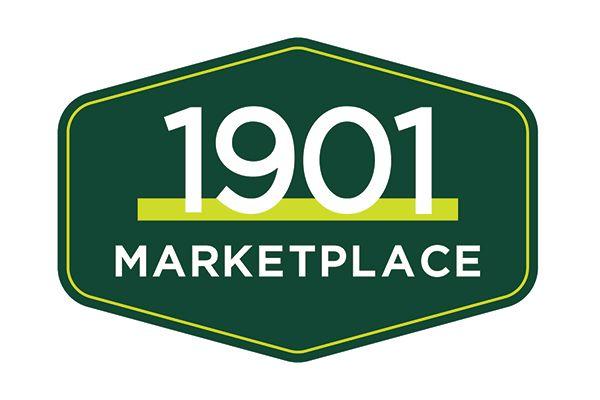 1901 Marketplace logo with white text on a dark green badge, yellow underline below 1901.